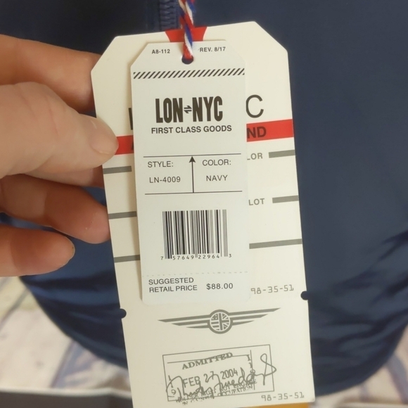 Lon nyc across the pond navy jacket size small - Picture 3 of 6